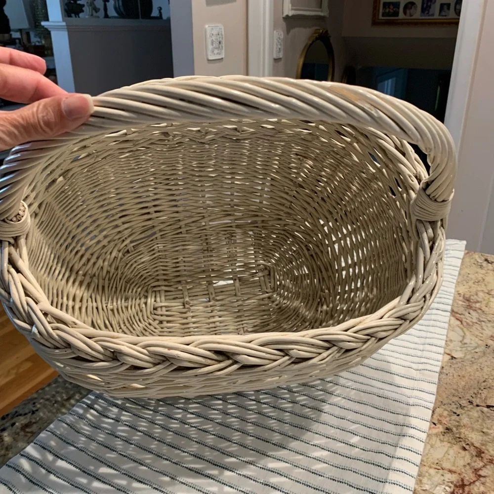 Vintage Large Wicker Basket with handle